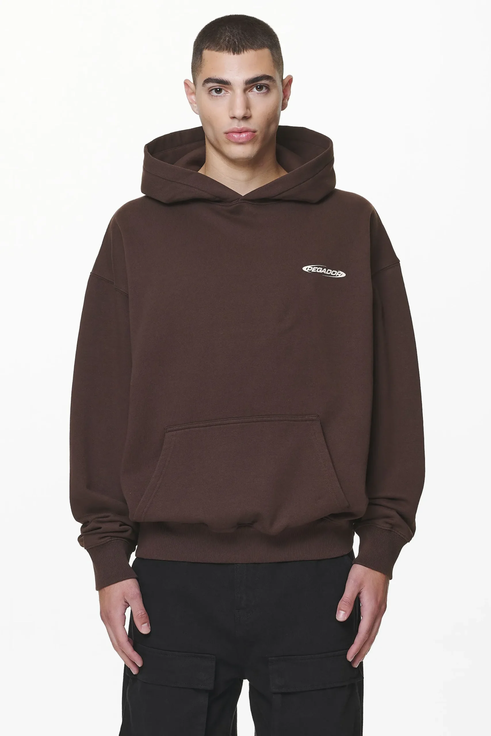 Pegador Hoodies|Crail Oversized Hoodie Washed Oak Brown