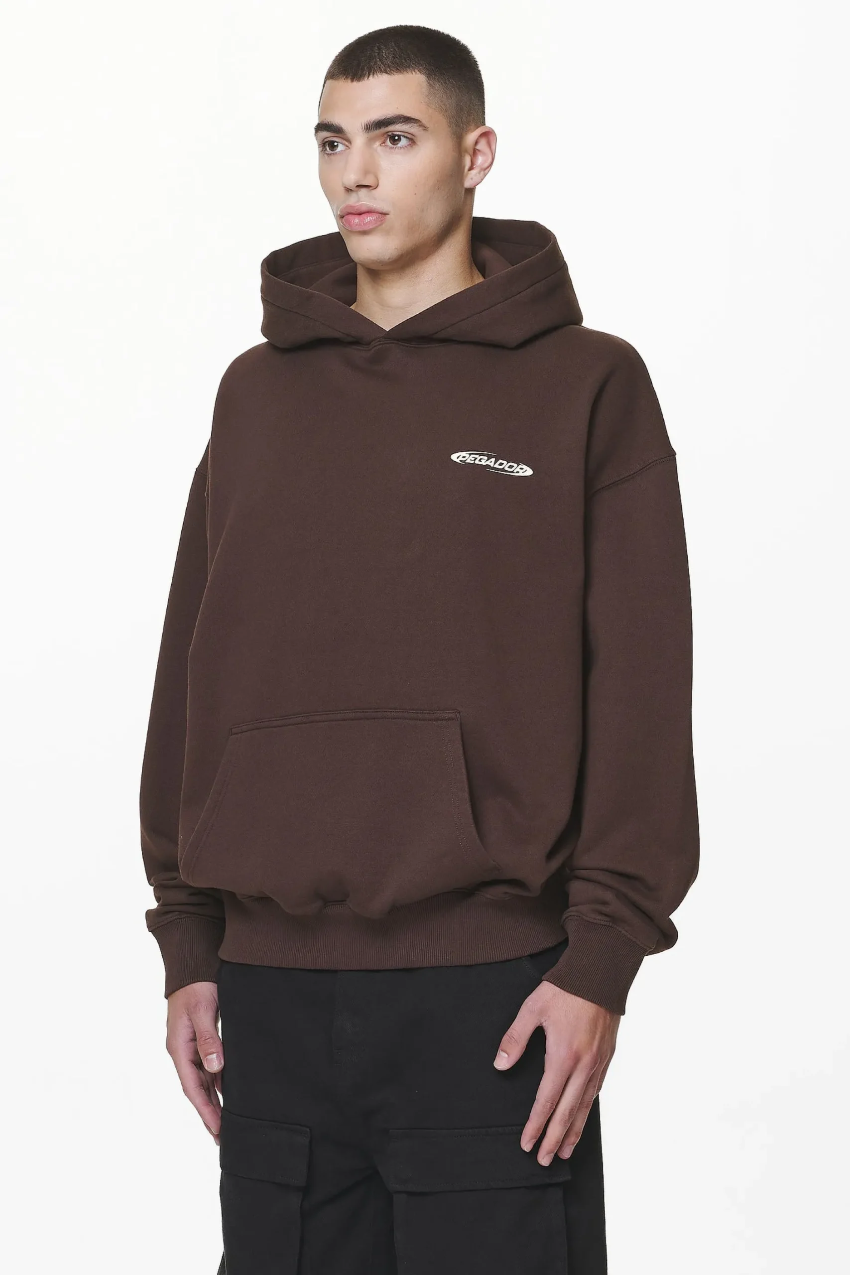 Pegador Hoodies|Crail Oversized Hoodie Washed Oak Brown