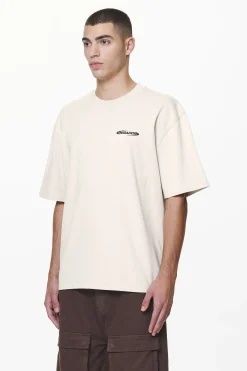 Pegador Tees|Crail Oversized Tee Washed Dust Cream