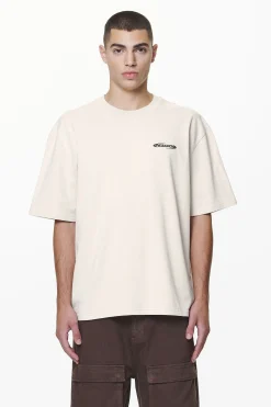 Pegador Tees|Crail Oversized Tee Washed Dust Cream