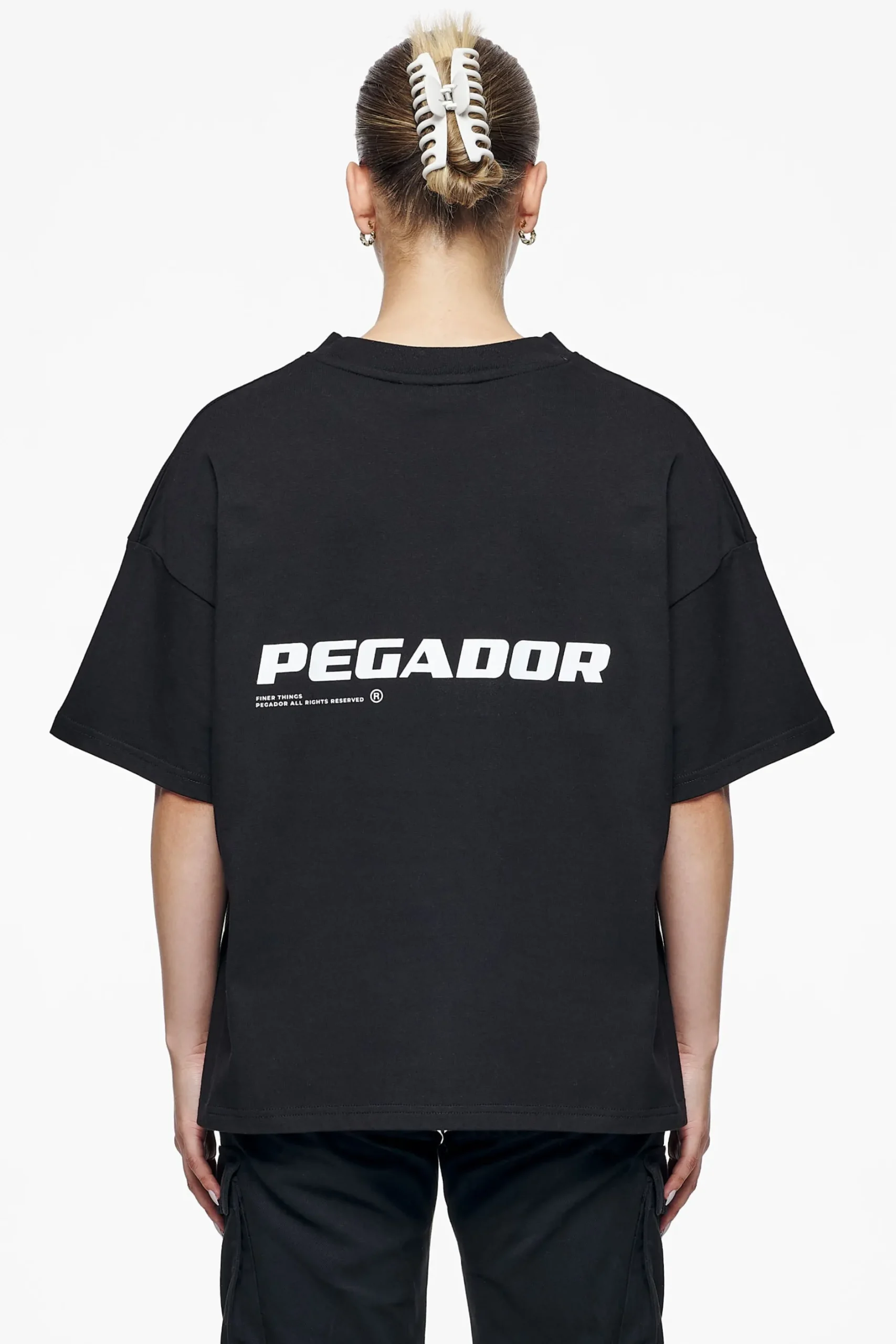 Pegador Tees|Culla Logo Heavy Oversized Tee Black