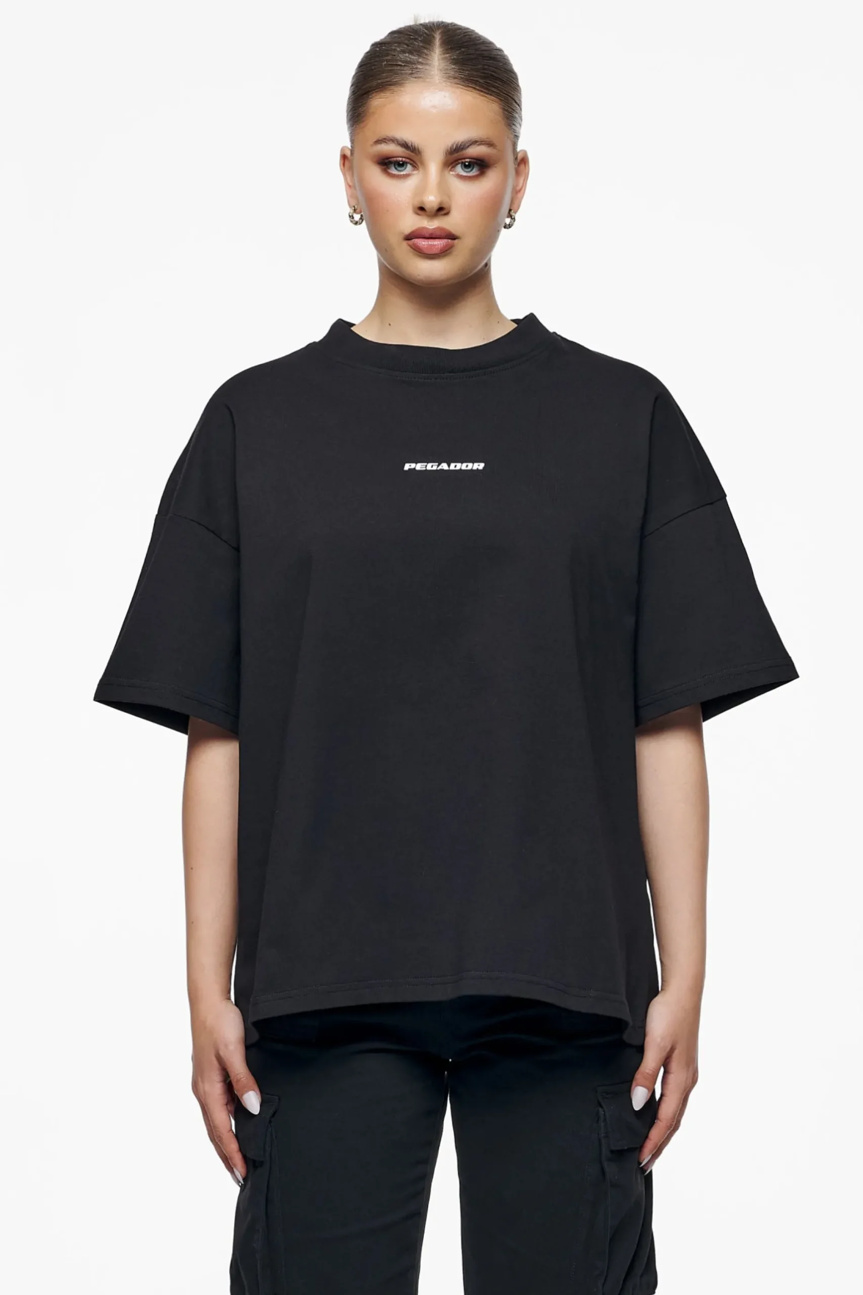 Pegador Tees|Culla Logo Heavy Oversized Tee Black