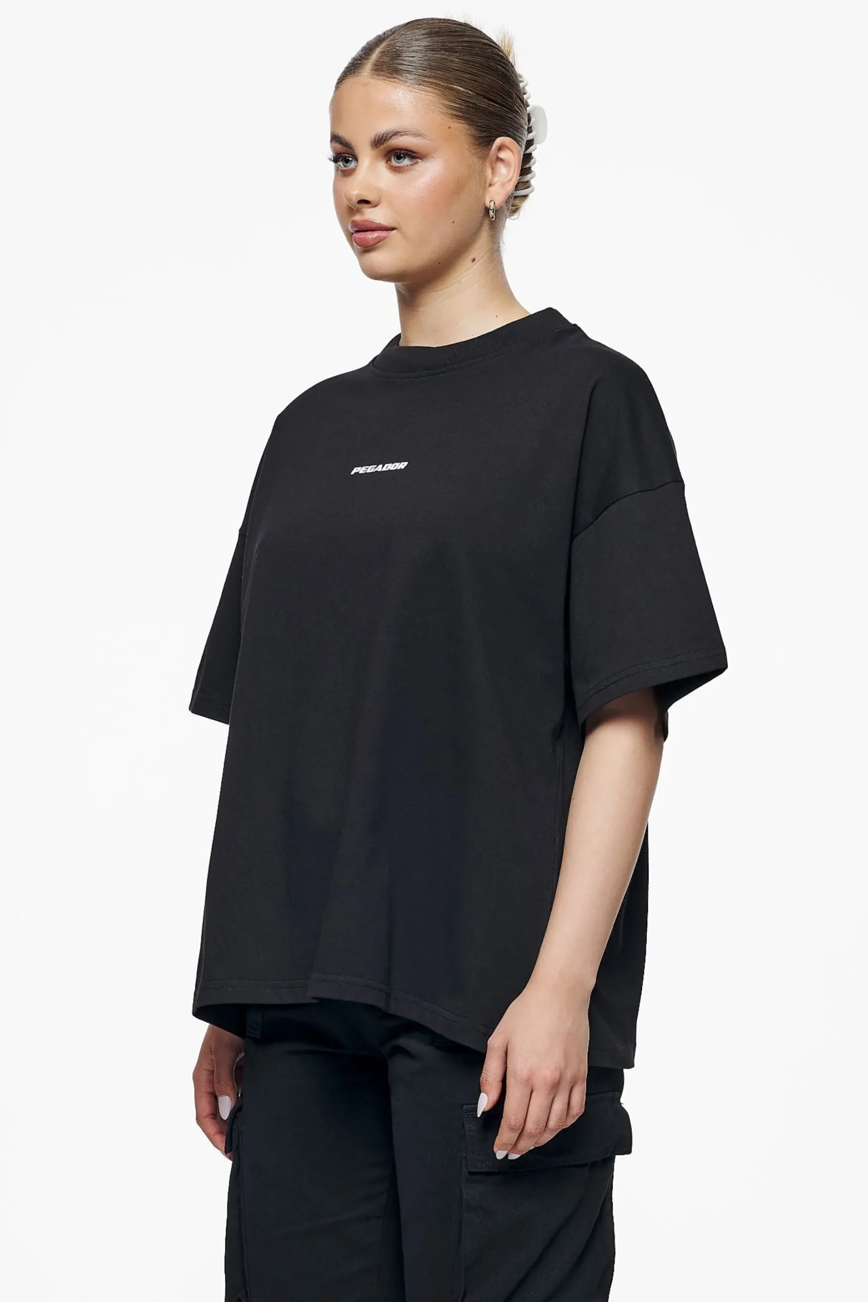 Pegador Tees|Culla Logo Heavy Oversized Tee Black