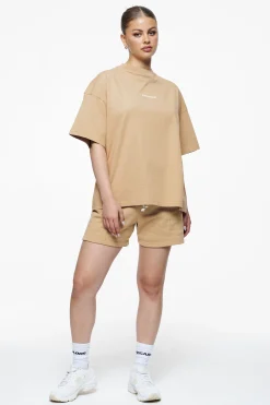 Pegador Tees|Culla Logo Heavy Oversized Tee Vintage Washed Espresso