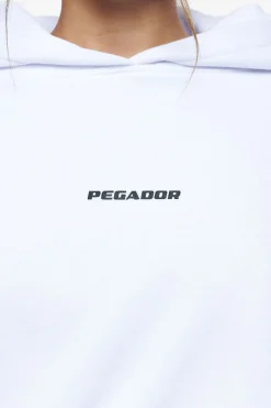 Pegador Hoodies|Culla Logo Oversized Cropped Hoodie White
