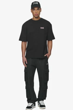 Pegador Tees|Dacko Oversized Tee Bubblegum Washed black