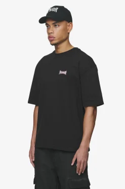 Pegador Tees|Dacko Oversized Tee Bubblegum Washed black