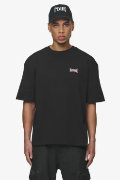 Pegador Tees|Dacko Oversized Tee Bubblegum Washed black