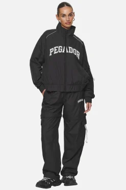Pegador Pants|Dalga Tracksuit Zip Pants 2 In 1 Black