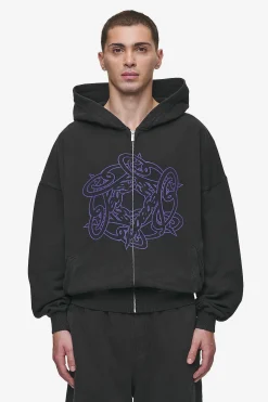 Pegador Hoodies|Zip Hoodies|Dalk Boxy Sweat Jacket Vintage Black