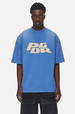 Pegador Tees|Danico Boxy Tee Washed Retro Blue