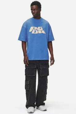 Pegador Tees|Danico Boxy Tee Washed Retro Blue
