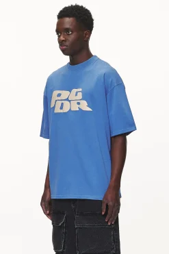 Pegador Tees|Danico Boxy Tee Washed Retro Blue