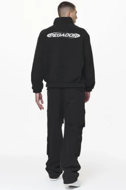 Pegador Sweaters|Defoe Teddy Halfzip Sweater Black