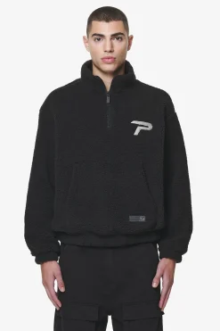 Pegador Sweaters|Defoe Teddy Halfzip Sweater Black