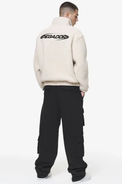 Pegador Sweaters|Defoe Teddy Halfzip Sweater Dust Cream