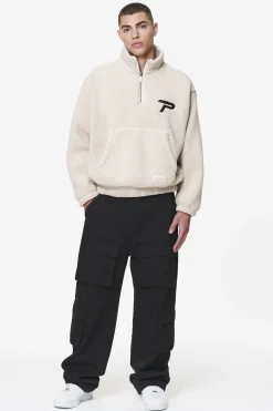 Pegador Sweaters|Defoe Teddy Halfzip Sweater Dust Cream