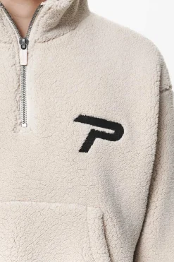 Pegador Sweaters|Defoe Teddy Halfzip Sweater Dust Cream