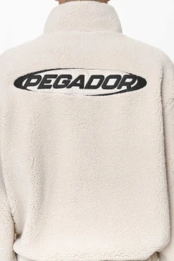 Pegador Sweaters|Defoe Teddy Halfzip Sweater Dust Cream