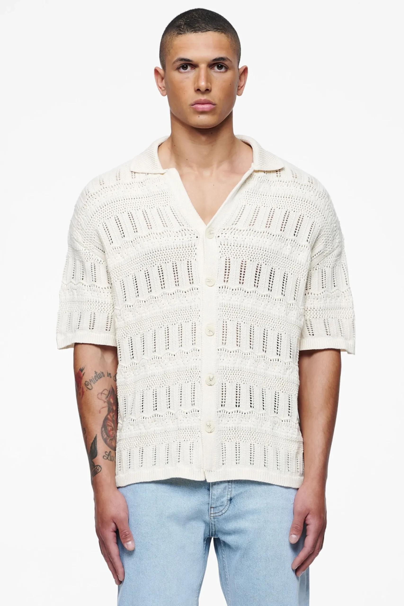 Pegador Shirts|Degraves Crochet Shirt Unbleached