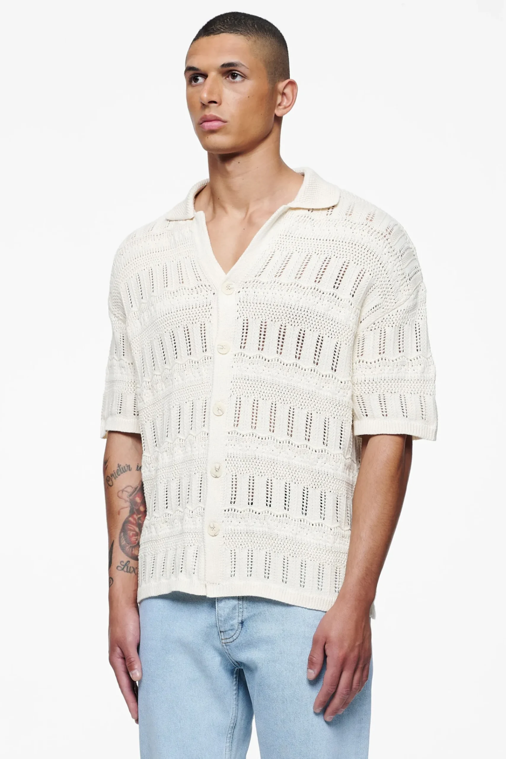 Pegador Shirts|Degraves Crochet Shirt Unbleached