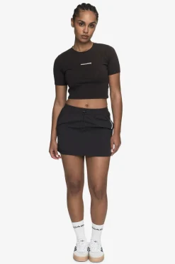 Pegador Pants|Delia 2-In-1 Parachute Skirt Black