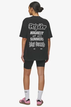 Pegador Tees|Denaud Oversized Tee Vintage Black