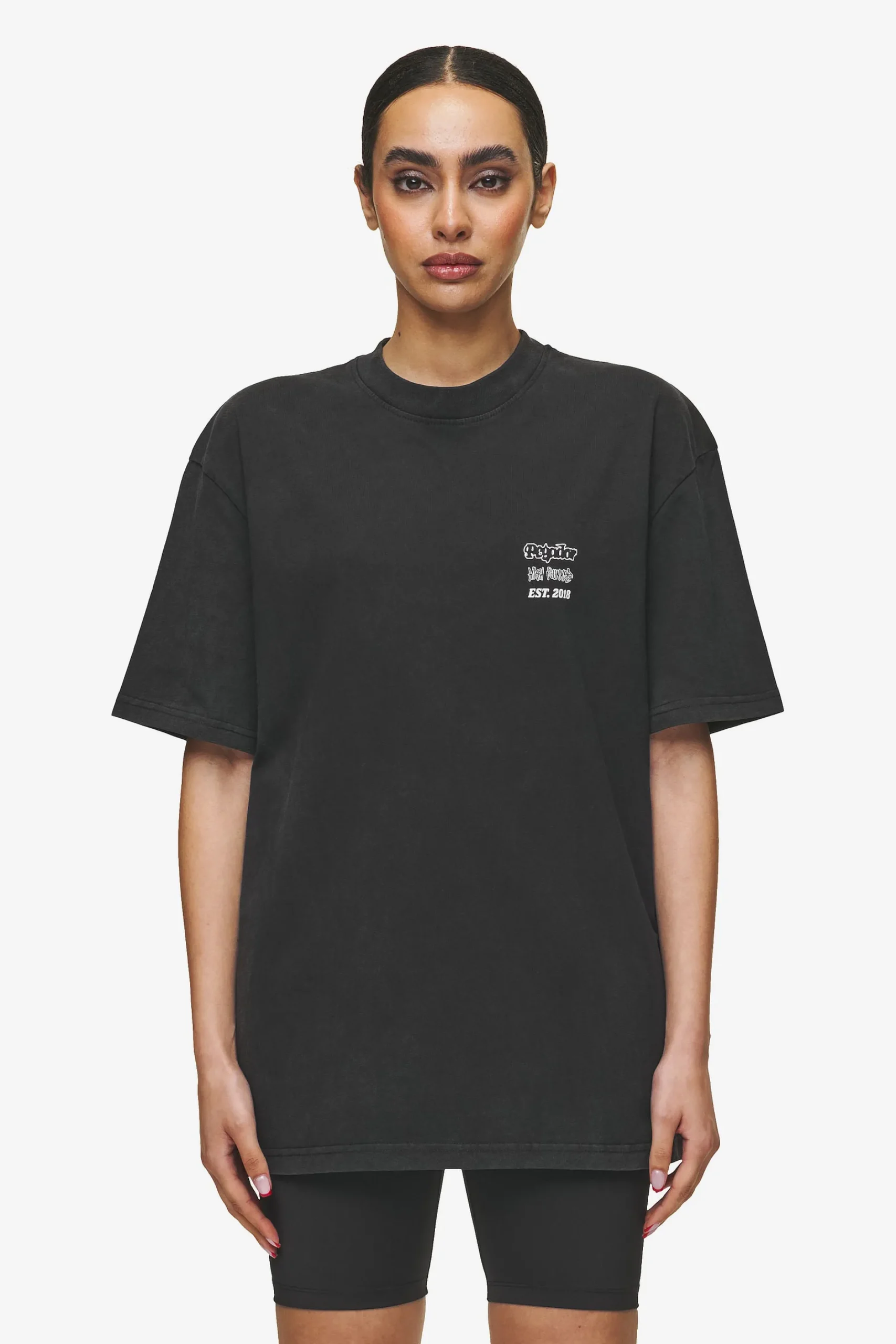 Pegador Tees|Denaud Oversized Tee Vintage Black