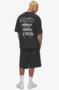 Pegador Tees|Denaud Oversized Tee Vintage Black