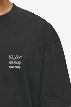 Pegador Tees|Denaud Oversized Tee Vintage Black
