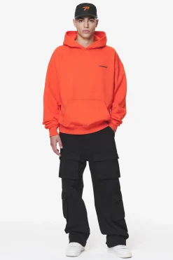 Pegador Hoodies|Devon Oversized Hoodie Washed Signal Red