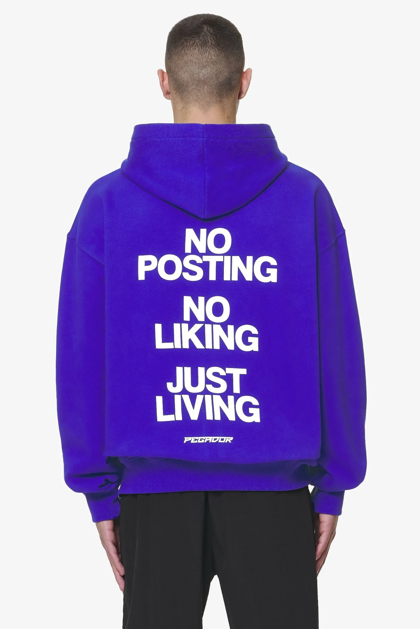 Pegador Hoodies|Zip Hoodies|Devon Oversized Sweat Jacket Washed Endless Blue