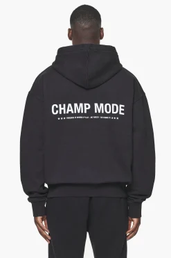 Pegador Hoodies|Dike Oversized Hoodie Vintage Onyx Black
