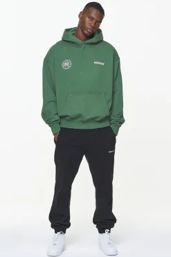 Pegador Hoodies|Dike Oversized Hoodie Vintage British Green