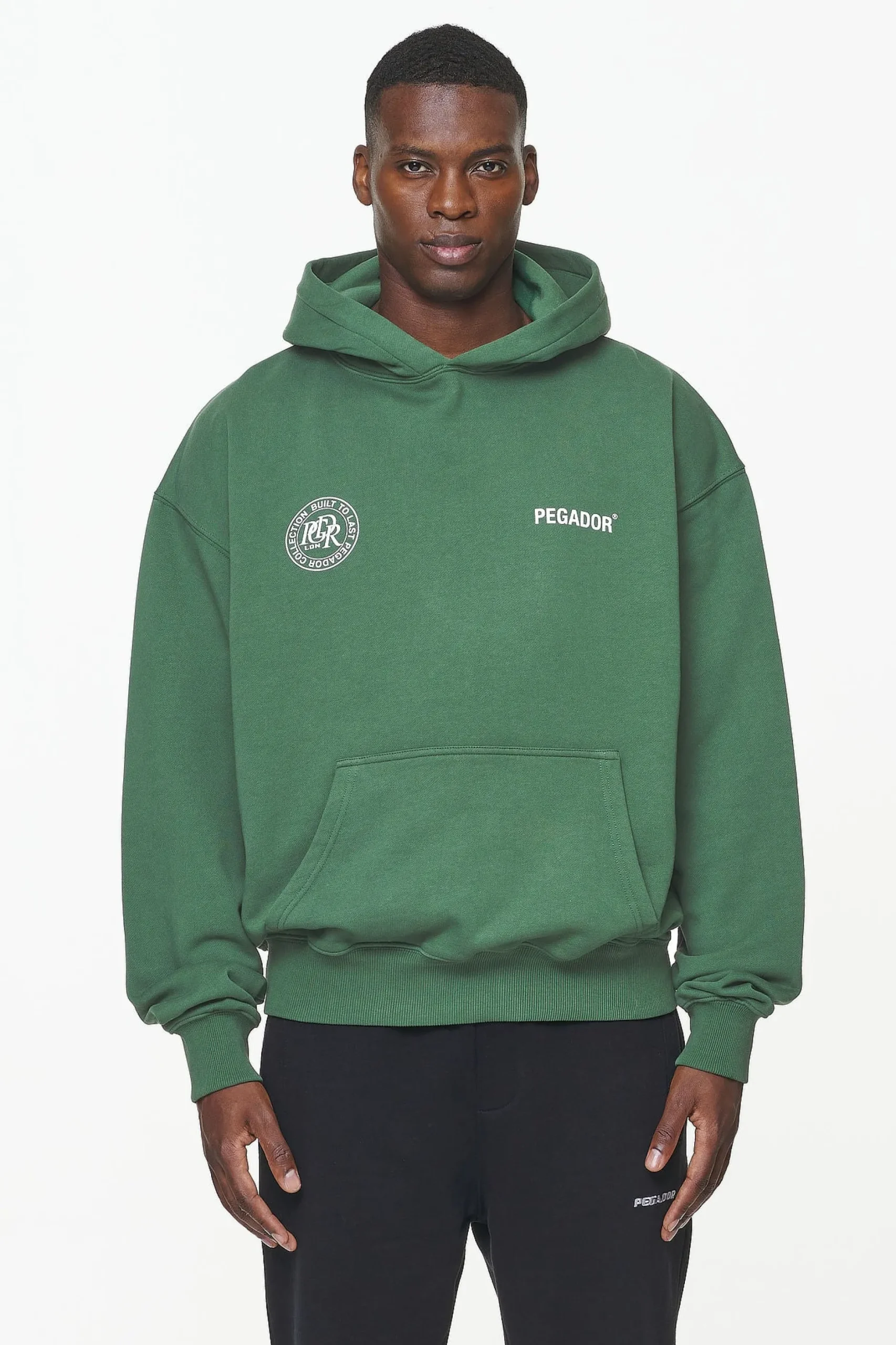 Pegador Hoodies|Dike Oversized Hoodie Vintage British Green