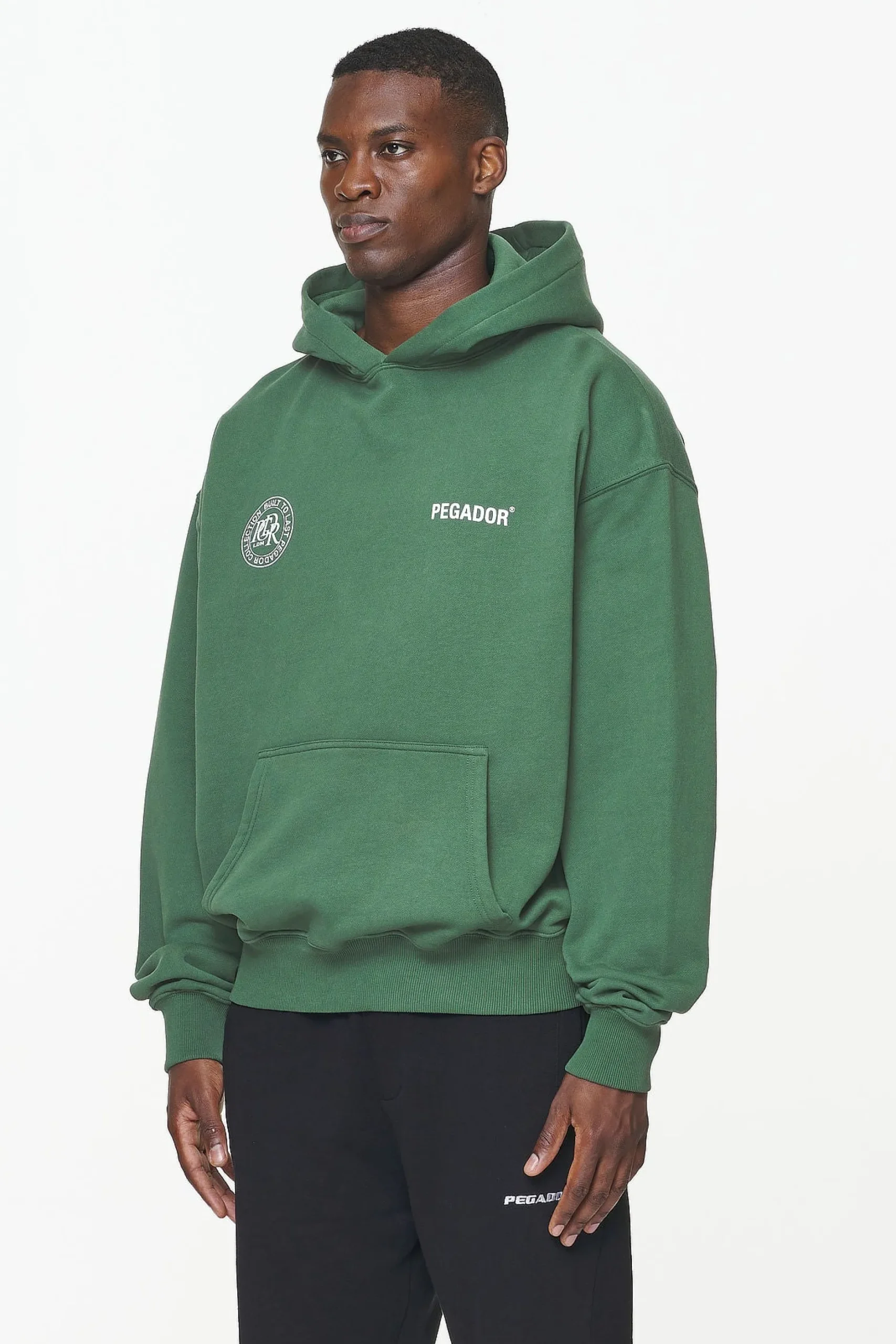 Pegador Hoodies|Dike Oversized Hoodie Vintage British Green