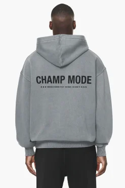 Pegador Hoodies|Zip Hoodies|Dike Oversized Sweat Jacket Vintage Grey