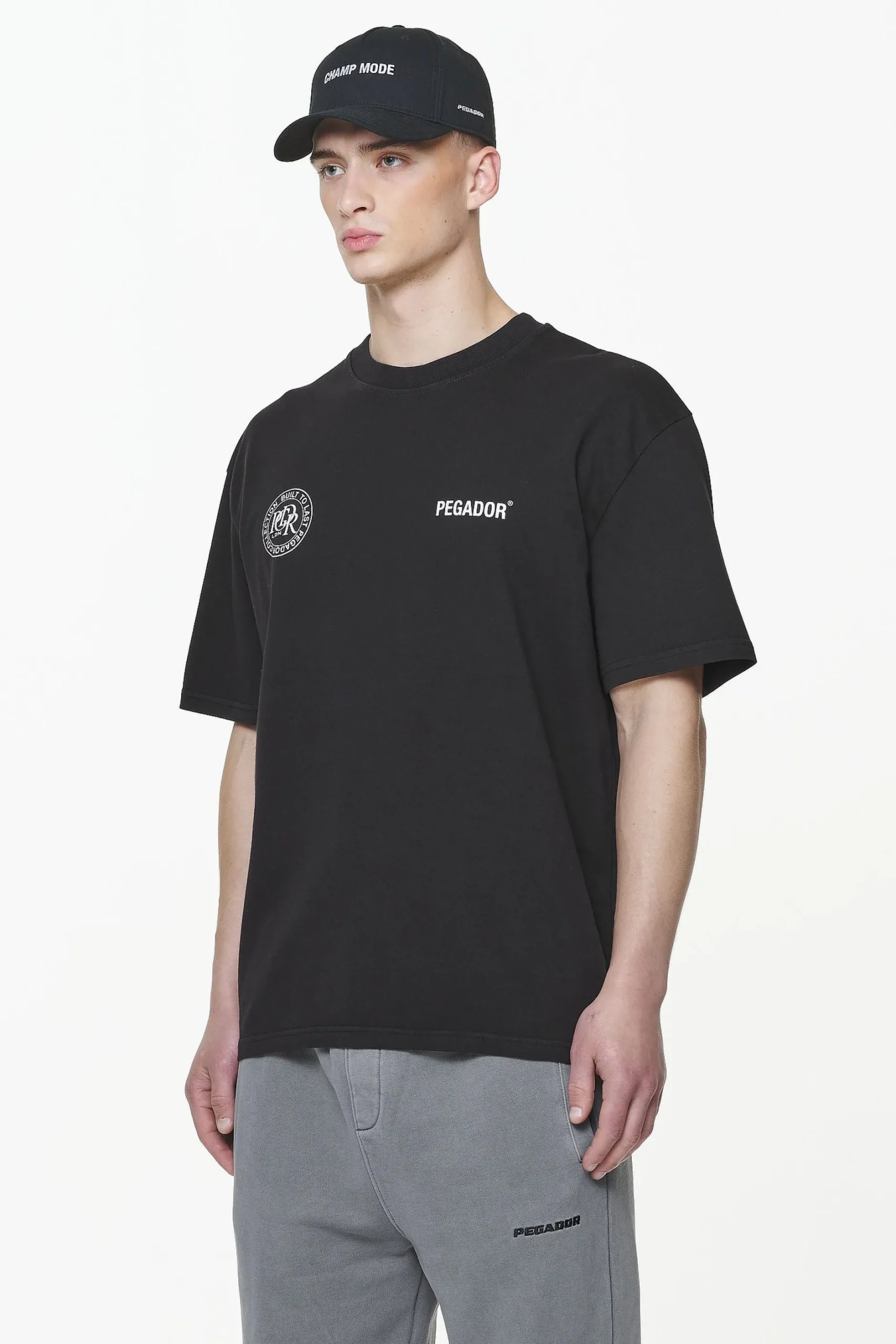 Pegador Tees|Dike Oversized Tee Vintage Onyx Black