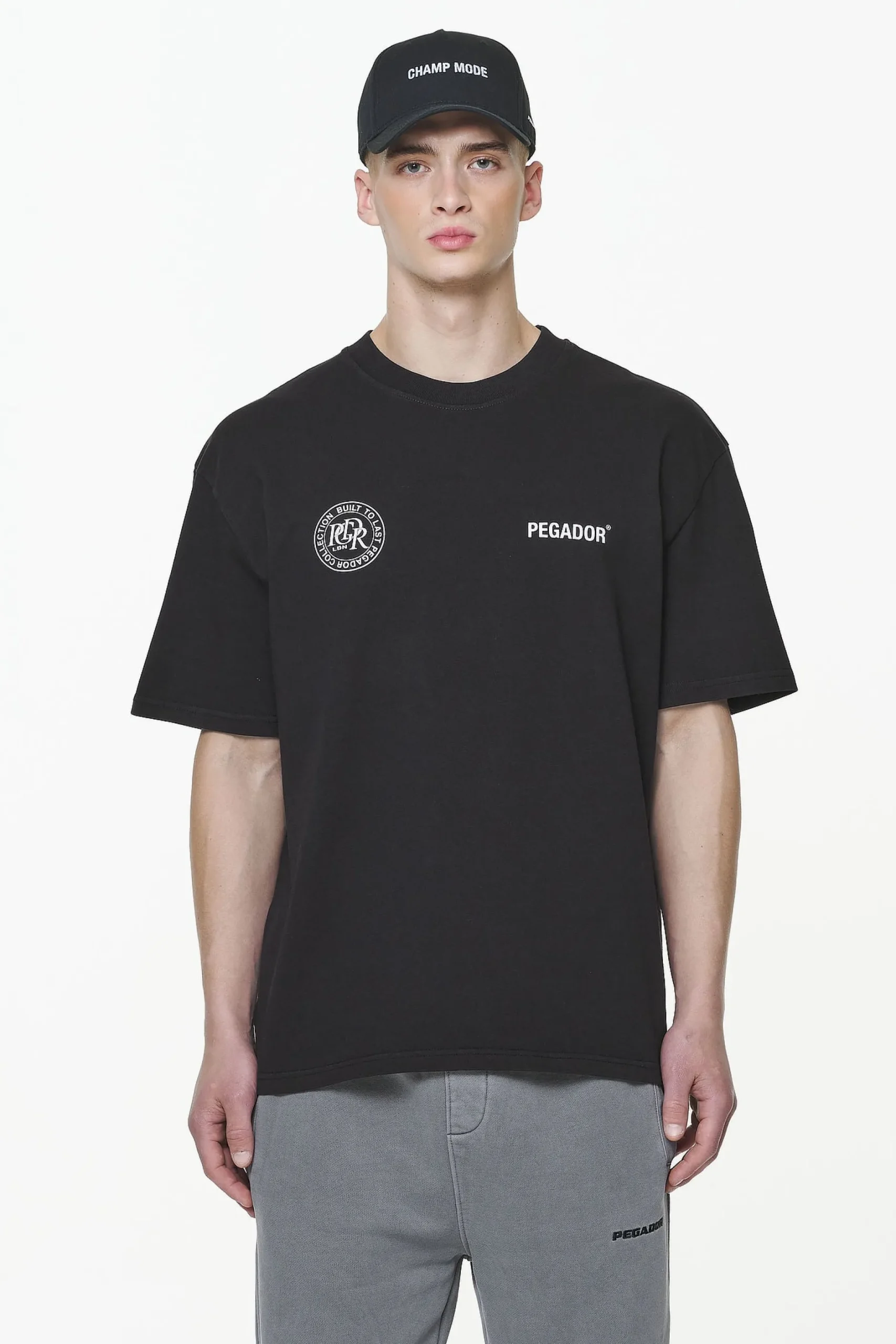 Pegador Tees|Dike Oversized Tee Vintage Onyx Black