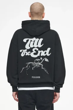 Pegador Hoodies|Dinmont Oversized Hoodie Vintage Washed Black Ink