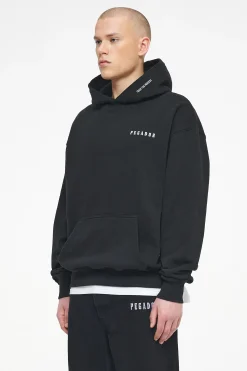 Pegador Hoodies|Dinmont Oversized Hoodie Vintage Washed Black Ink