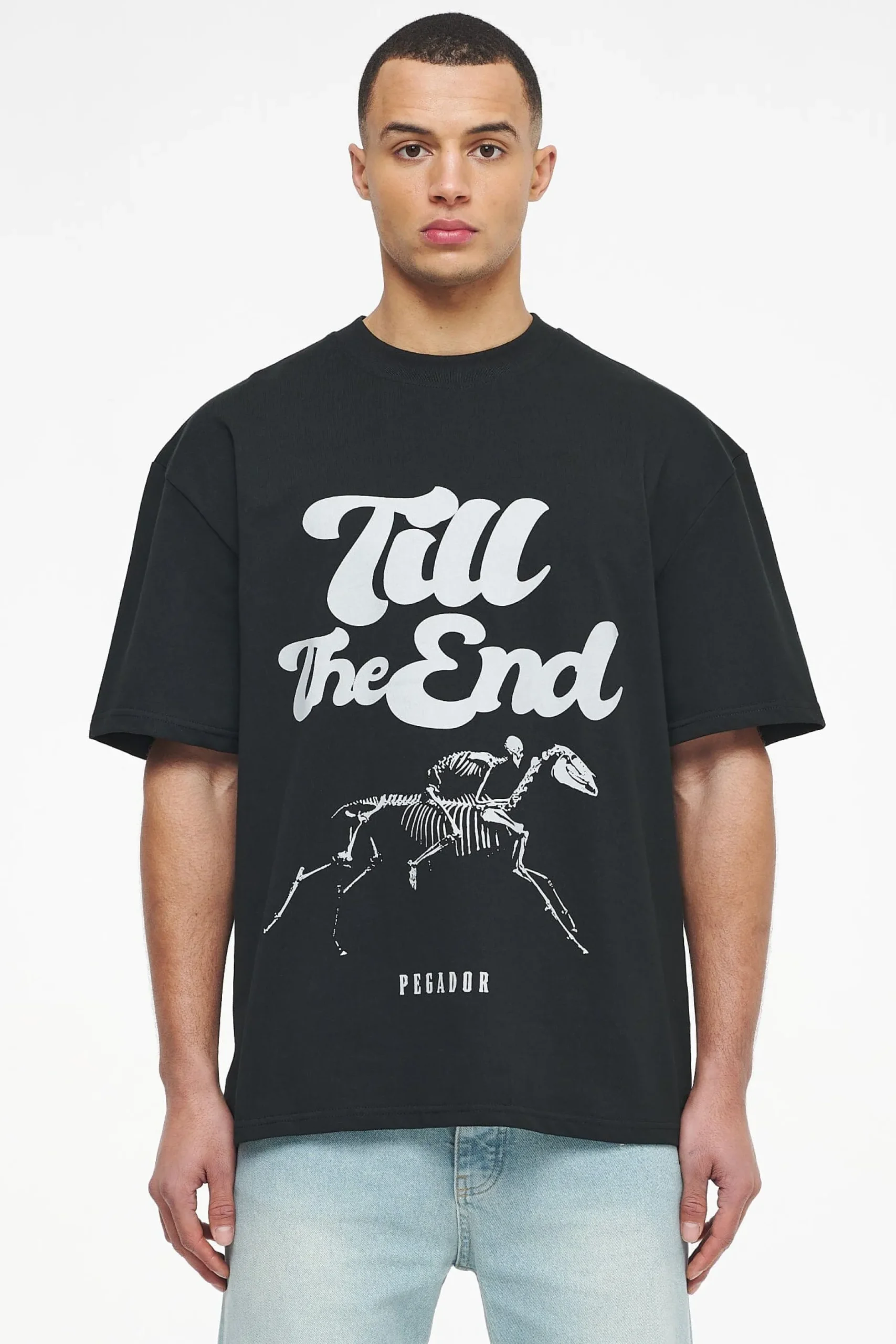 Pegador Tees|Dinmont Oversized Tee Vintage Washed Black Ink