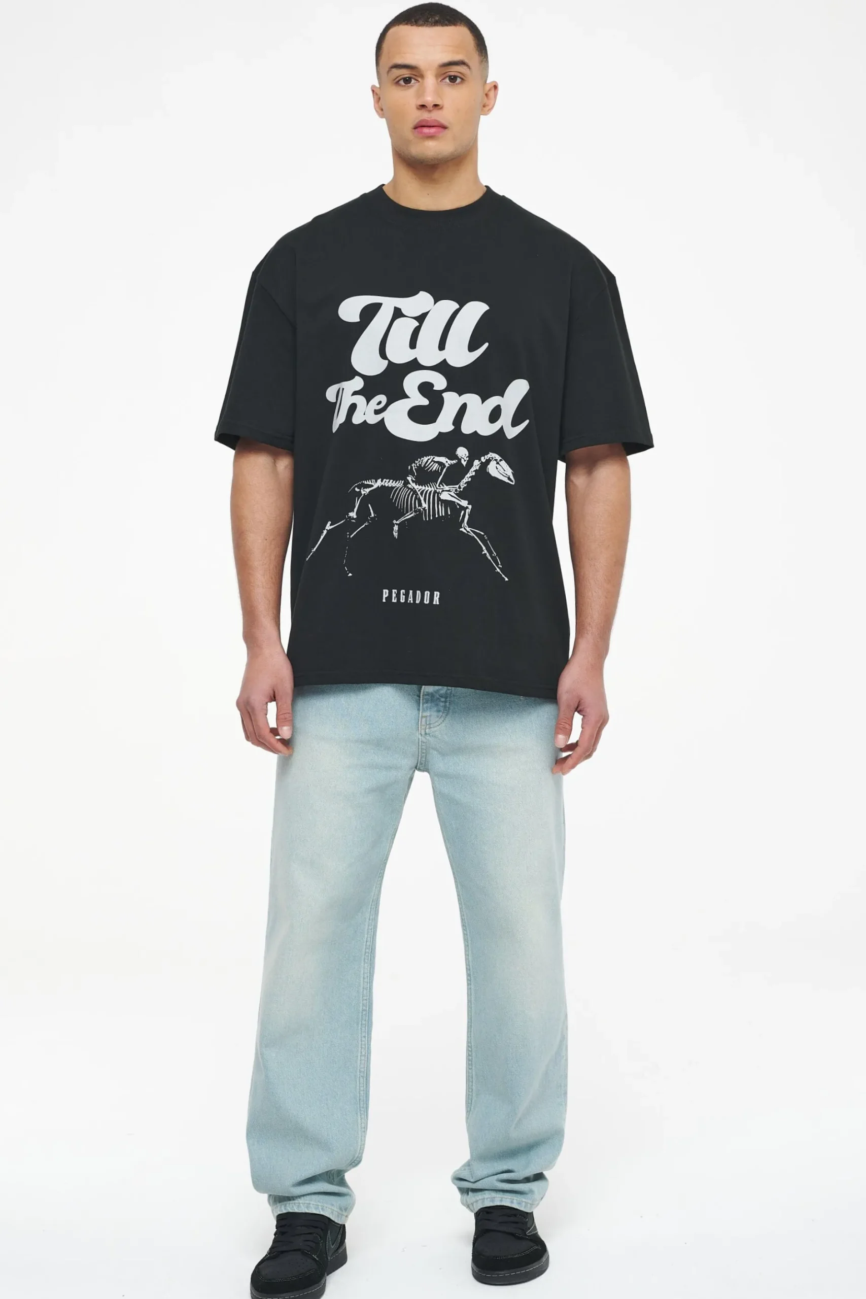 Pegador Tees|Dinmont Oversized Tee Vintage Washed Black Ink