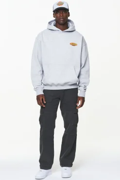 Pegador Hoodies|Docks Oversized Hoodie Grey Melange