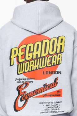 Pegador Hoodies|Docks Oversized Hoodie Grey Melange