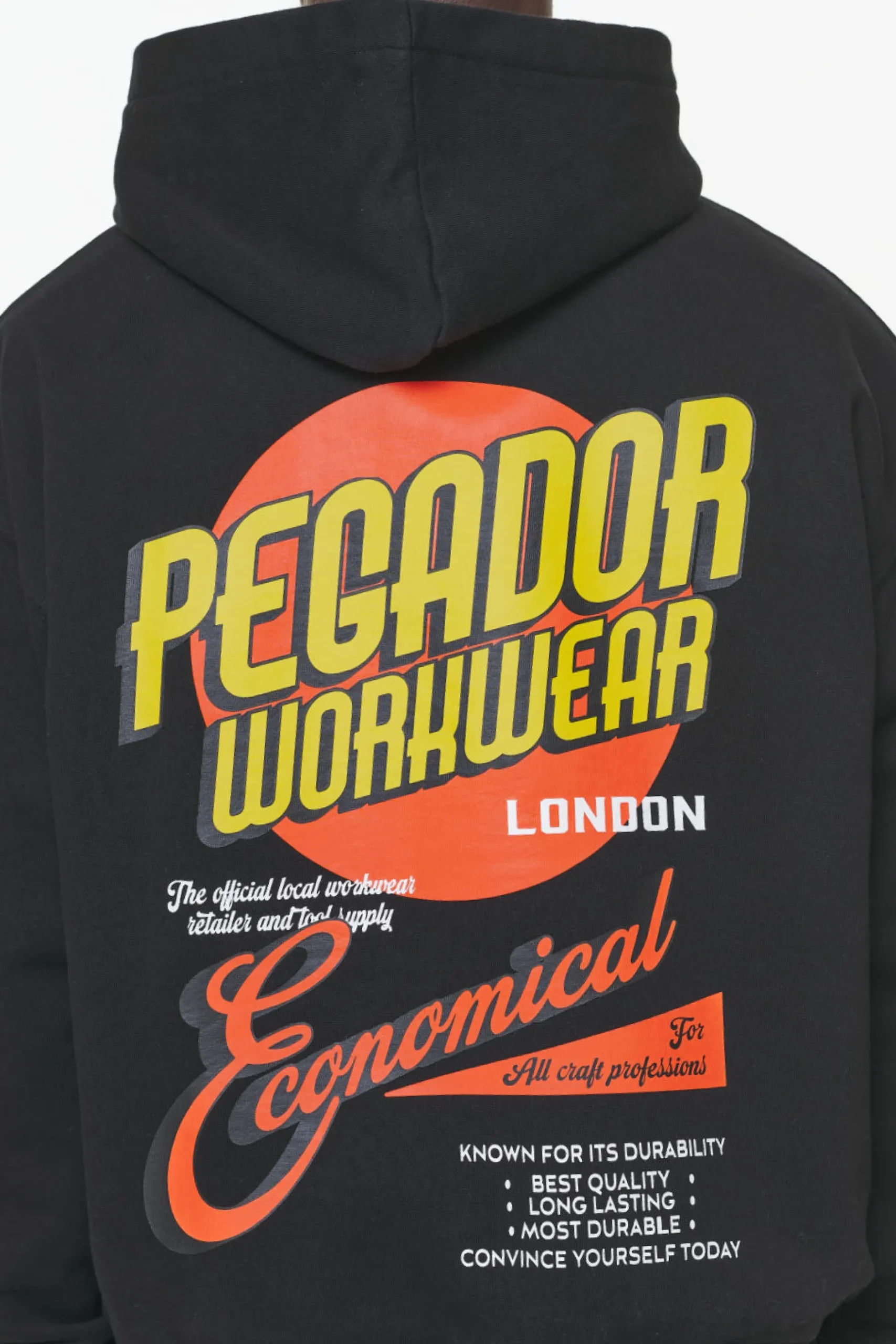 Pegador Hoodies|Docks Oversized Hoodie Vintage Washed Onyx Black