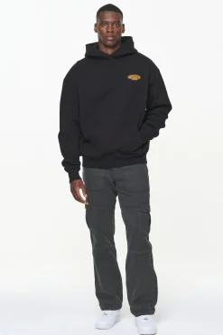 Pegador Hoodies|Docks Oversized Hoodie Vintage Washed Onyx Black