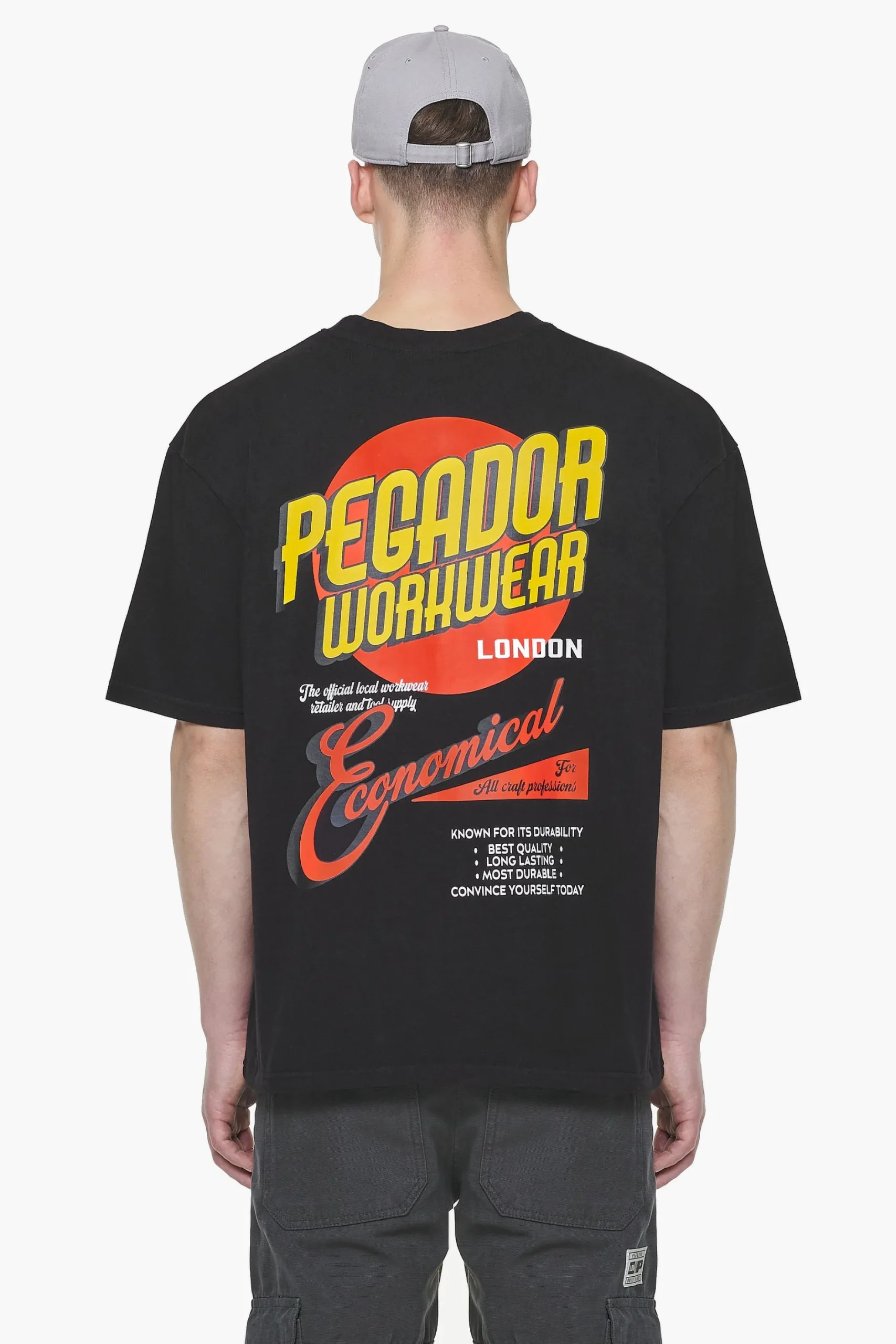 Pegador Tees|Docks Oversized Tee Vintage Washed Onyx Black