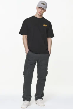 Pegador Tees|Docks Oversized Tee Vintage Washed Onyx Black