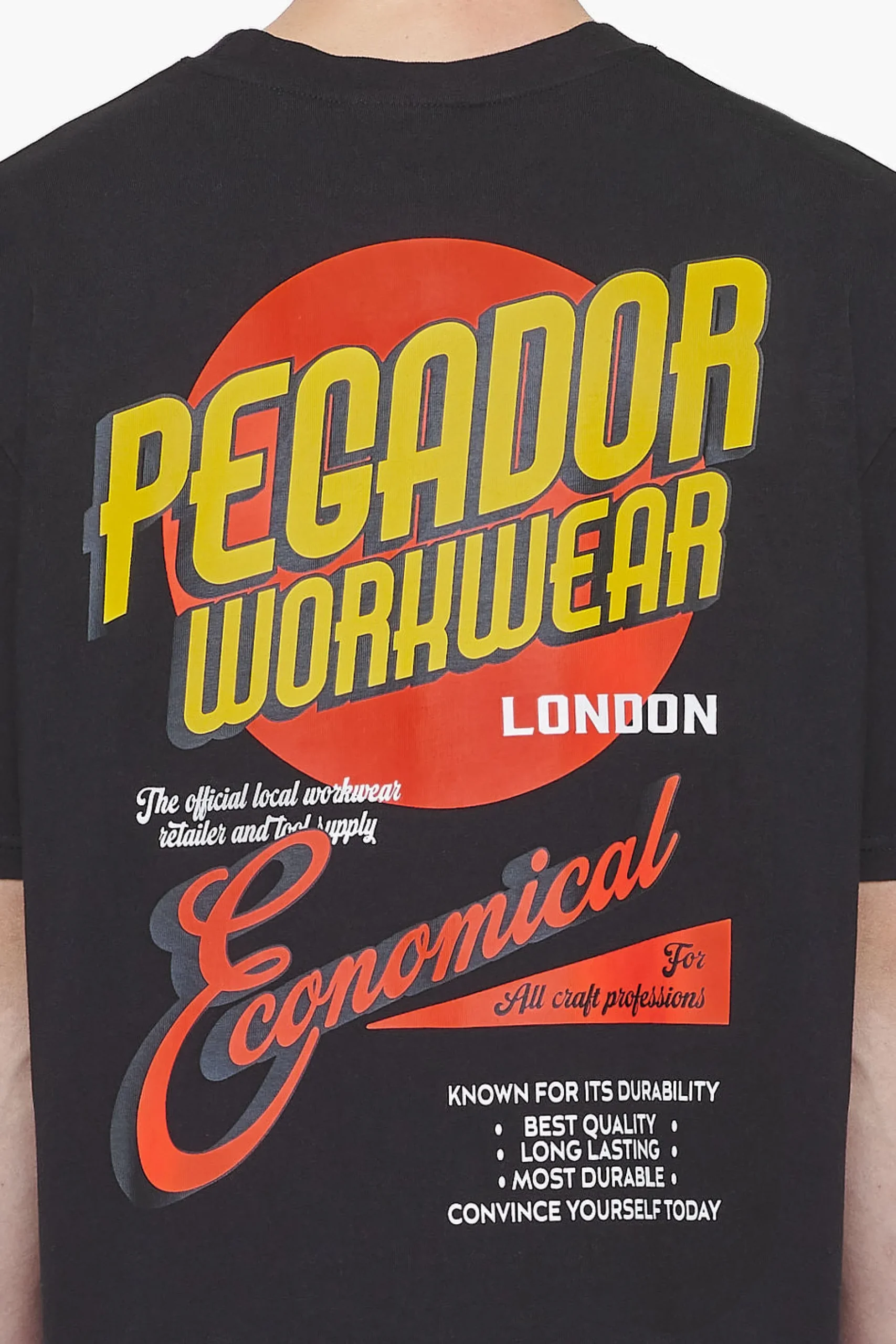 Pegador Tees|Docks Oversized Tee Vintage Washed Onyx Black